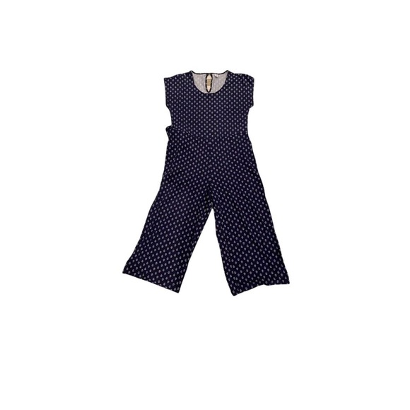 Old Navy Blue/White Short Sleeve Jumpsuit SIZE SMALL - 23 - Picture 1 of 8